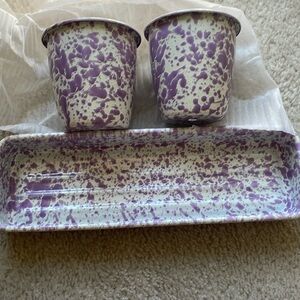 NWT Urban Outfitters tray and 2 plant pots